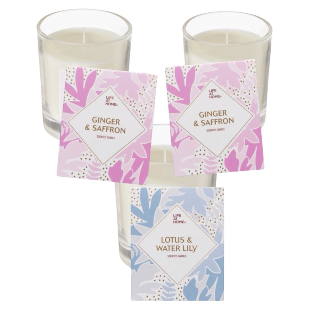 Set Of 3 Life At Home Scented Candle